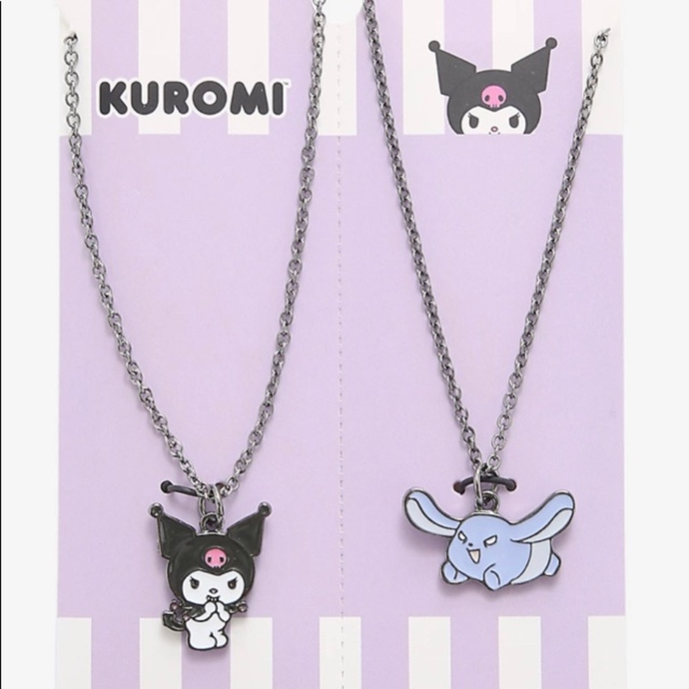 Kuromi bestie necklace set